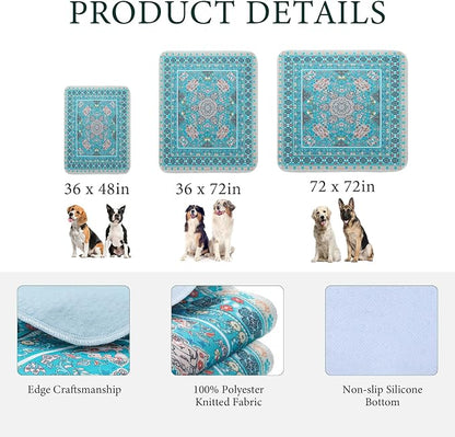 Homimp Washable Pee Pads for Dogs, Extra Large Reusable Puppy Pads Waterproof, Absorbent and Leakproof Dog Pee Pads, Non Slip Puppy Training Pads, Pet Mat for Floor,Crate,Couch,Whelping, Blue,72"x72"