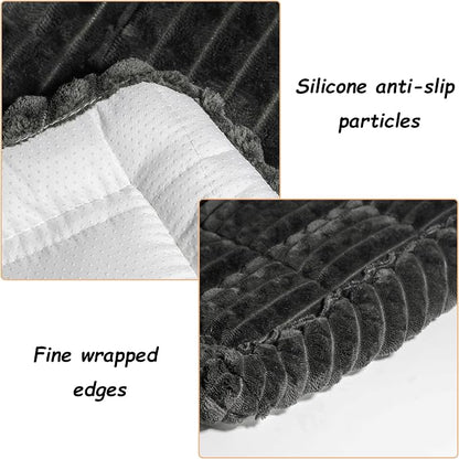 Washable Large Dog Bed for Cars, Dog Car Seat Cover for Backseat, Anti-Slip Pet Sleeping Mat, Car Seat Protector, Travel Pet Pad for Trucks and SUV (Black, 24.8" x 54")
