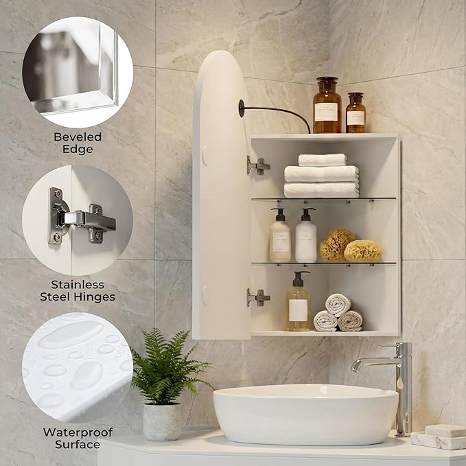 LED Corner Medicine Cabinet