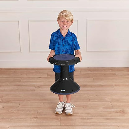 ECR4Kids ACE Active Core Engagement Wobble Stool, 15-Inch Seat Height, Flexible Seating, Black