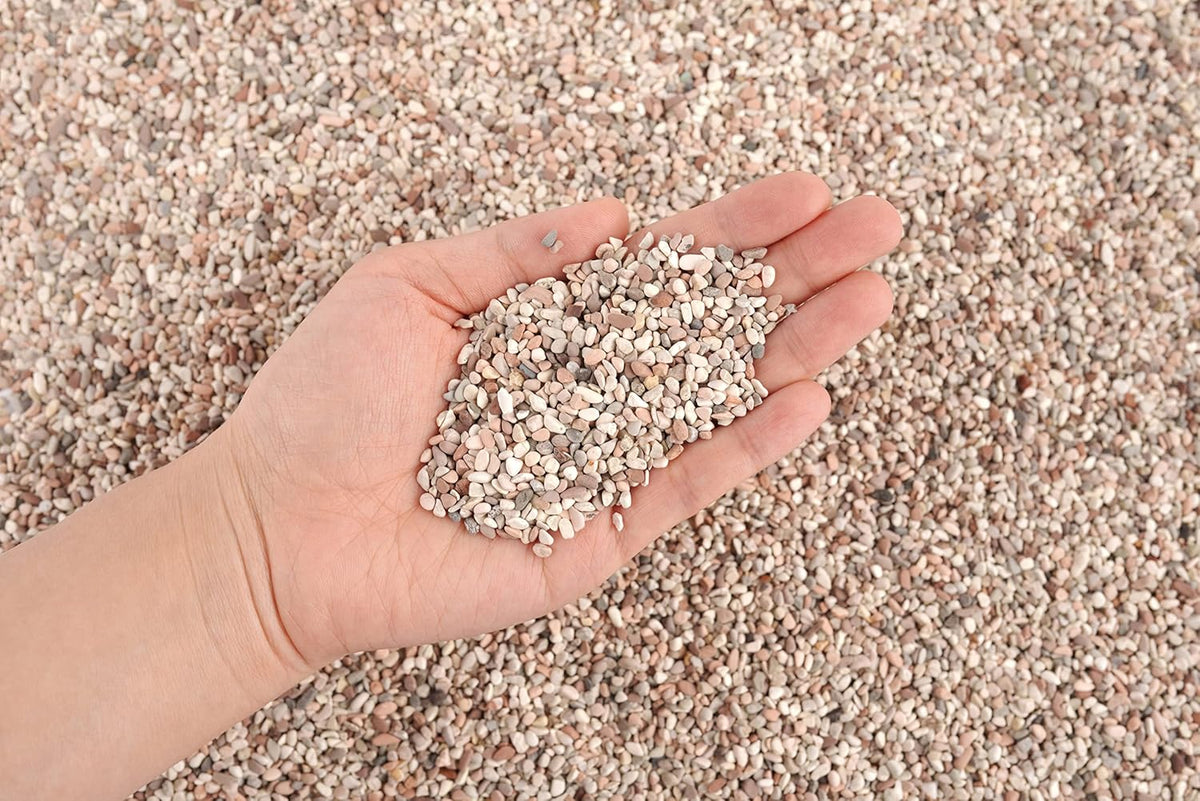 LANDEN Betanu Aquascape Sand for Aquarium Landscape 2L(7lbs), Aquarium Natural Cosmetic Gravel, Gravel for Indoor Plants, Fish Tank Decorative Sand, Light Colored Gravel, 2-3mm