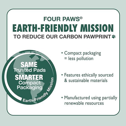 Four Paws Wee-Wee Superior Performance Eco Bamboo Dog Pee Pads, 50 Count | Earth friendly, bleach-free, dye-free, dog & puppy potty training pads, leak-proof, 24-hour protection pee pads, 22" x 23"