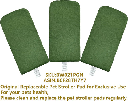 ROODO Pet Stroller Inner Pad for Exclusive Use,Original,Replaceable,Easy to Clean,Set of 3 pc(Green)