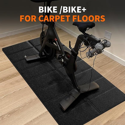 THAILE Exercise Bike Mat, Compatible with Peloton Bikes, 60"x30", Bike Trainer Mats, Mat for Indoor Stationary Spin Bikes Treadmill Walking Pad on Hardwood Floor Carpet Protector