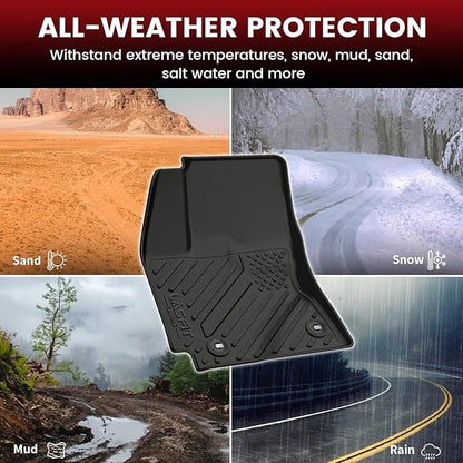 LASFIT Floor Mats for Toyota Corolla Sedan 2014-2019, All Weather TPE Custom Fit Car Liners for Toyota Corolla Accessories 1st & 2nd Row Car mats, Easy to Clean, Black