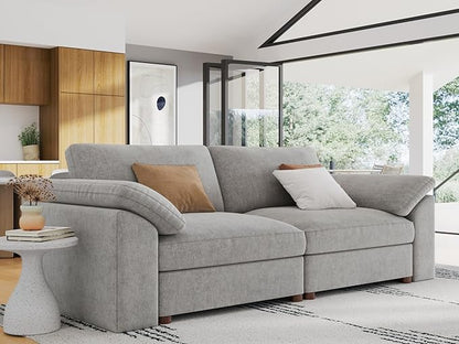 EASE MOOSE Modern Loveseat Sofa for Living Room, Comfty 2 Seat Solid Wood Frame Sofa, FSC Certified Modern Deep Seat Couch