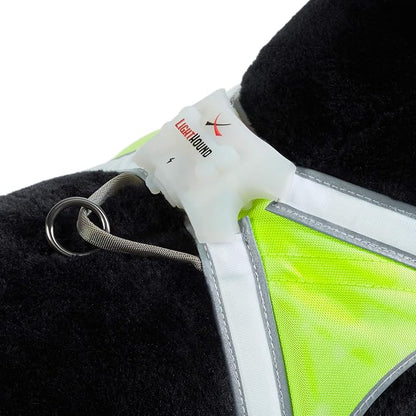 noxgear LightHound Light Up Reflective Dog Harness, X-Large | 360° Light Up Reflective Dog Harness, 8 Colors & 6 Modes, USB Rechargeable, Adjustable, Rainproof, LED Fiber Optic