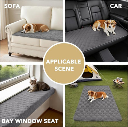 H.VERSAILTEX Chenille Couch Cover for Dogs Washable Soft Fuzzy Loveseat Cover Sectional Sofa Cover Thick Pet Couch Cover Protector Non-Slip Dog Bed Cover(Light Grey, 28" x 67")