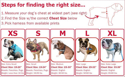 Adjustable Dog Harness– No Pull, No Choke – for English Bulldogs, French Bulldogs, Pugs & Broad-Chested Breeds – Easy, Safe Walks (Silver, Medium)