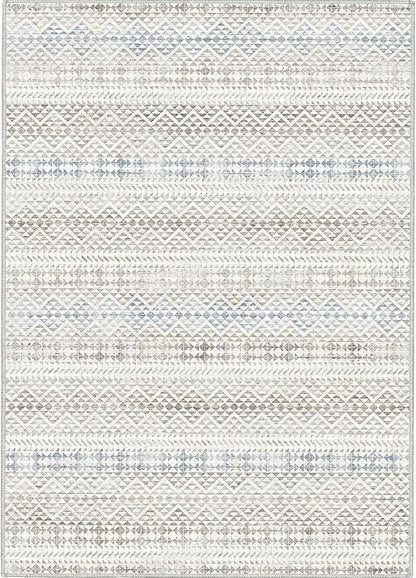 5'x7' Machine Washable Abstract Design Area Rug Machine Washable Area Rugs 5X7, Non Slip, Stain Resistant, Home Decor Living Room Area Rugs 5x7 (Grey Blue Cream 5x7)…