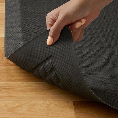 KitchenAid Gourmet Series Kitchen Comfort Gel Mat, Solid Basketweave, Charcoal Grey, 20"x39"