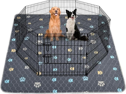 Washable Pee Pads for Dogs, 48'' x 48'' Large Reusable Puppy Pads, 2 Pack | Super Absorbent, Leakproof, Machine Washable, Reusable Dog Pee Pads, Large Playpen Mat, Whelping Pad