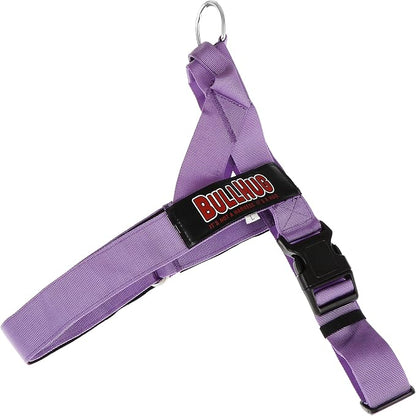 Adjustable Dog Harness– No Pull, No Choke – for English Bulldogs, French Bulldogs, Pugs & Broad-Chested Breeds – Easy, Safe Walks (Purple, Large)