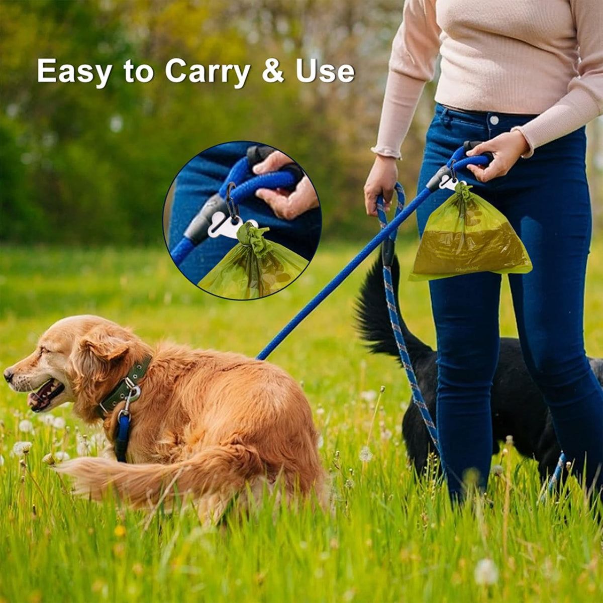 Dog Waste Bag Dispenser Pet Poop Bags Holder for Doggie Waste Bags Dispensers Soft Fabric Zipper Small Doggy Puppy Pouch for Leash Accessory Attachment with Carrier,Pink