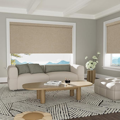 Boolegon Motorized 100% Blackout Roller Blinds