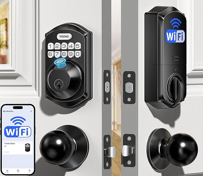 TEEHO TE012W-K WiFi Smart Keyless Entry Door Lock
