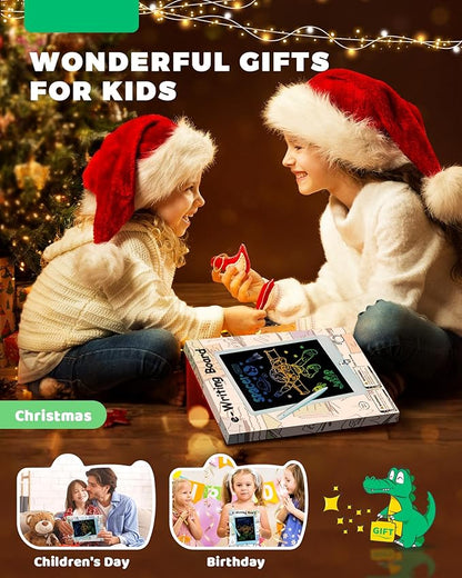 KOKODI LCD Writing Tablet, 10 Inch Colorful Toddler Doodle Board Drawing Tablet, Erasable Reusable Electronic Drawing Pads, Educational and Learning Toy for 3-6 Years Old Boy and Girls(Green)