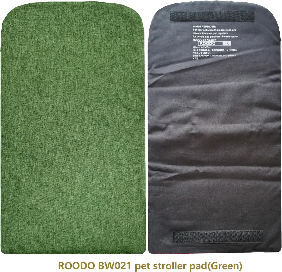 ROODO Pet Stroller Inner Pad for Exclusive Use,Original,Replaceable,Easy to Clean,Set of 3 pc(Green)