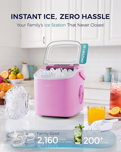 EUHOMY Countertop Ice Maker Machine