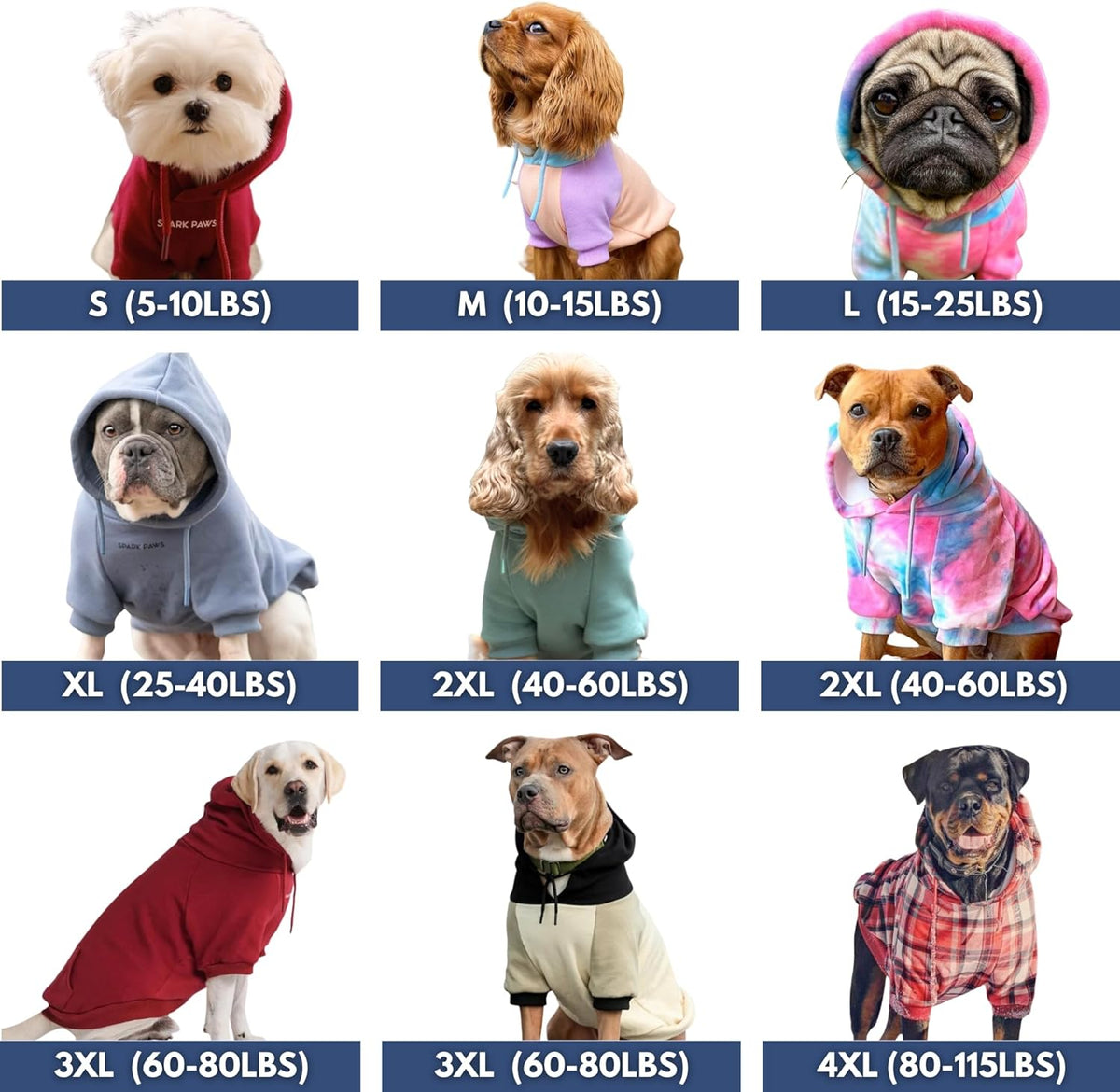Spark Paws Dog Hoodie – Premium Dog Sweater for Small, Medium, and Large Dogs | Warm Outfits for French Bulldogs, Pitbull, Puppy, Winter Jacket Alternative - Olive Cream - S