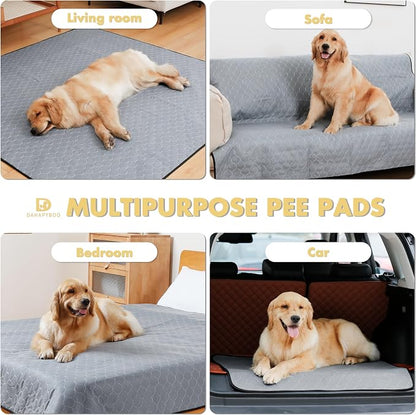 DAHAPYBOO Extra Large Washable Pee Pads for Dogs 65x48,4 Pack | Reusable Puppy Pads for Dogs Non-Slip Waterproof Pet Training Pads for Crate, Playpen, Bed, Sofa,Whelping Box, Potty Training