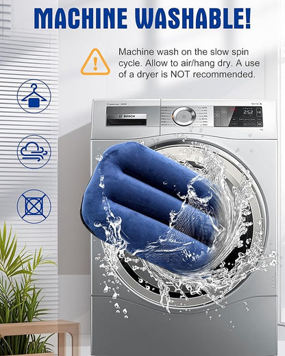 Kampair Ultralight Inflatable Camping Pillow for Sleeping – Soft Velvet Cover, Compact & Portable, Ergonomic Neck Support, Machine Washable Air Pillow, Perfect for Travel, Hiking, Backpacking – Blue
