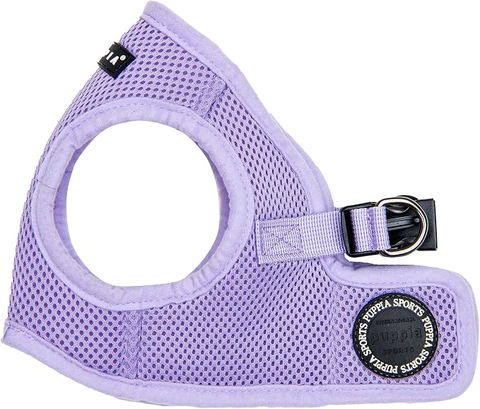 Puppia Soft Vest Dog Harness Step-in Padded Mesh No Choke No Pull Comfortable Walking Running Training for Small Medium Large Dogs, Violet, Medium