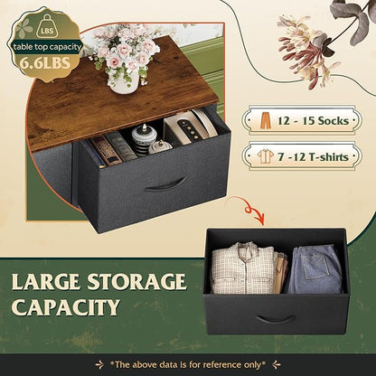 WLIVE Tall Fabric Dresser with 8 Drawers, Storage Tower with Fabric Bins