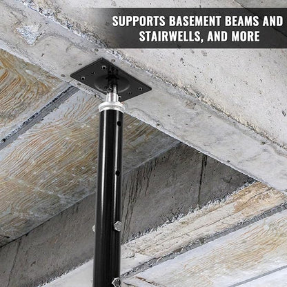 Yaocom 4 Pcs Adjustable Jack Post, 19"-36" Height Range, Basement Floor House Screw Jacks for Lifting Joist Beam Brace for Cellar Ceiling, Center Point Load Capacity 11023 Lbs (Black)