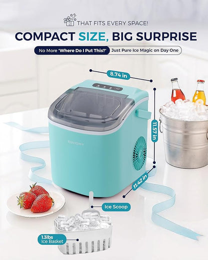 EUHOMY Countertop Ice Maker Machine