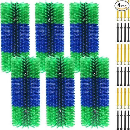 6pcs Livestock Scratching Brush Goat Scratcher Brush Full Massage Grooming Tool with 24 Screws for Cow,Cattle,Cow,Sheep, Horses,Pigs