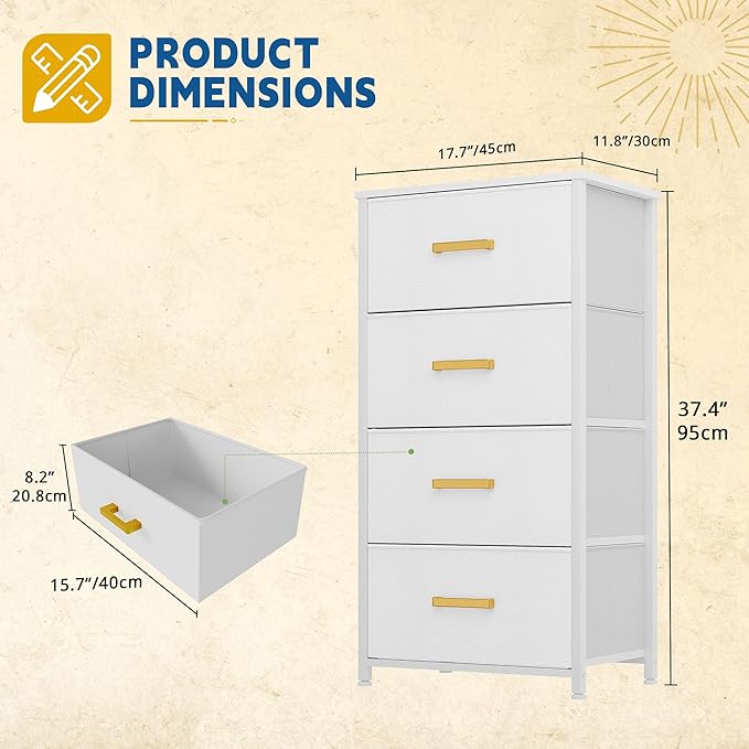 DWVO Dresser with 4 Drawers