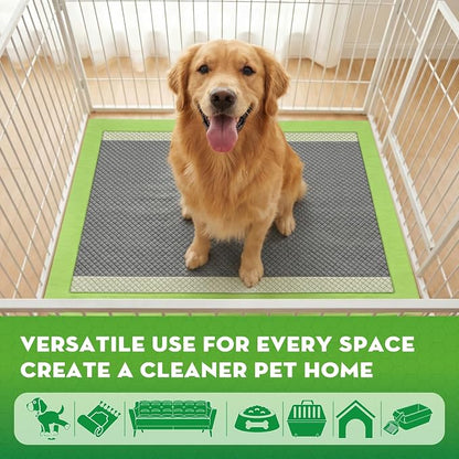 CROCI Charcoal Puppy Pads with Adhesive Tabs 2X Odor Control 28x34in 40Ct | Super Absorbent Pee Pads for Dogs, Quick-Dry Surface, Unscented, Renewable Bamboo Material, Disposable