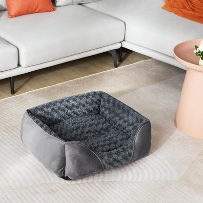 Dog Bed Medium Size Dog, Orthopedic Warming Soft Calming Sleeping Puppy Bed Durable Pet Bed with Anti-Slip Bottom