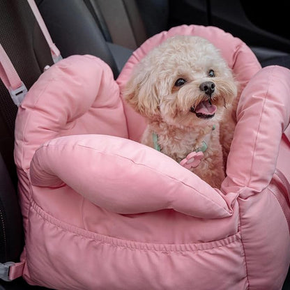 VETRESKA Dog Carrier Dog Car Seat for Small Dogs - Washable Cat Carrier Portable Puppy Bed for Car Seat of Easy Installation Pet Travel Carrier Bed with Storage Pocket & Safety Clip-On Leas | Portable Puppy Bed for Car Seat of Easy Installation Pet Tra...