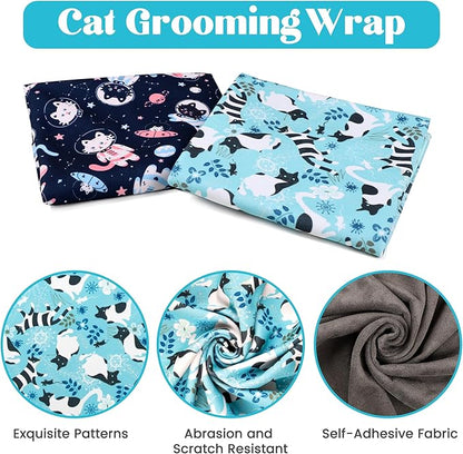 35.4" Cat Grooming Wrap, Cat Wrap for Cutting Nails, Anti-Scratch, Anti-Escape Calming Packaging, Cat Swaddle Wrap for Adult Cats, XX-Large