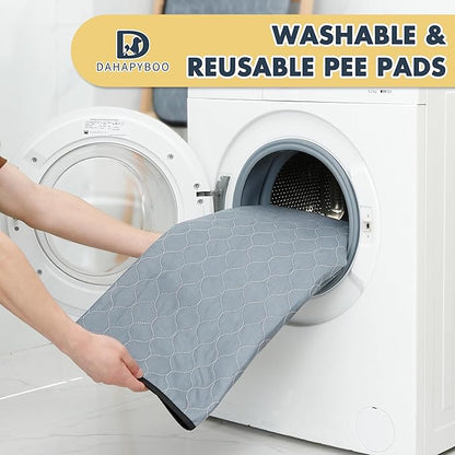 DAHAPYBOO Extra Large Washable Pee Pads for Dogs 36x48,4 Pack | Reusable Puppy Pads for Dogs Non-Slip Waterproof Pet Training Pads for Crate, Playpen, Bed, Sofa,Whelping Box, Potty Training