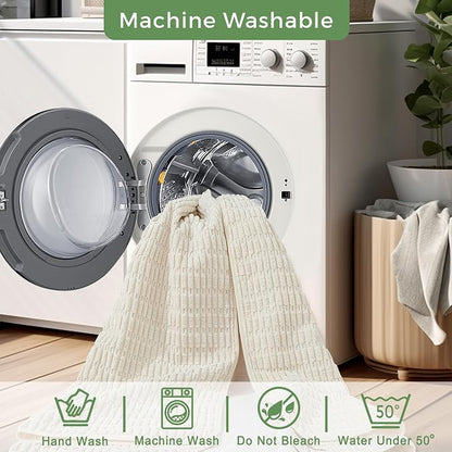 Washable Pee Pads for Dogs Puppy Pad, Cream White 60”x82” 1 Pack | High Absorbent Dog Pee Pad Leak Proof Cat Rugs, Reusable Non Slip Pet Mat, Wee Wee Pads for Training, Crate and Floor