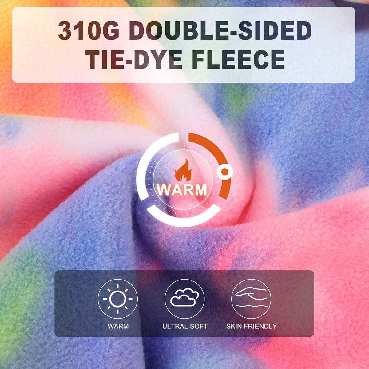 BEAUTYZOO Tie Dye Dog Hoodie Sweaters for Small Medium Size Dogs Girls Boys- Premium Quality, Ultra Soft, Superior Comfort Fit,Breathable Fleece Hooded Sweatshirt- Cold Weather Pet Clothes Winter Coat