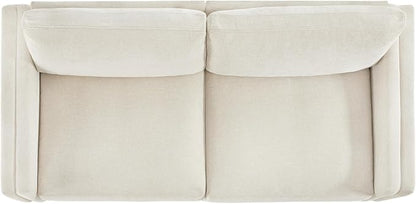 CHITA Super Large Luxury Loveseat Sectional Modular Sofa, Down Filled Modern Sofa, Deep Seat Comfty Cloud Couch, 83 inch Width, 2 Seat Couch, Solid Wood Leg, Linen