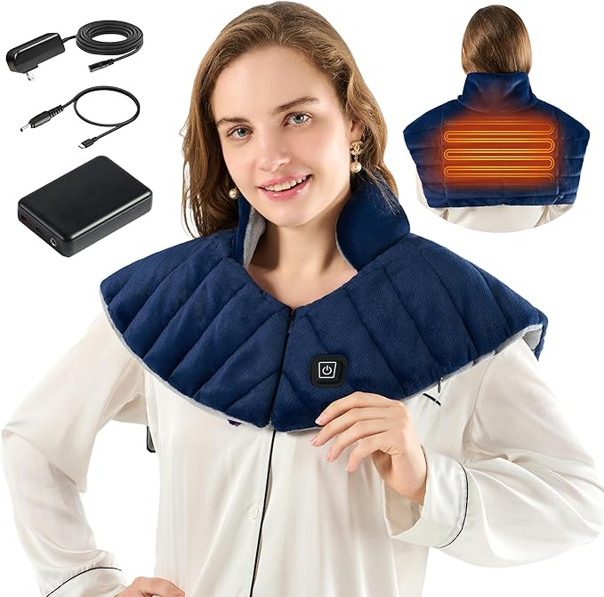 Portable Cordless Heating Pad for Neck, Shoulders & Back