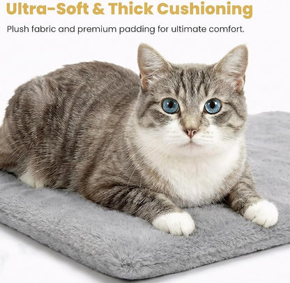 Pet Heating Pad for Cats Dogs Indoor & Sheltered Outdoor Waterproof Heated Cat Bed Heated Dog Bed Chew Resistant Cord Constant Temperature Gray 16 x 13 Inch