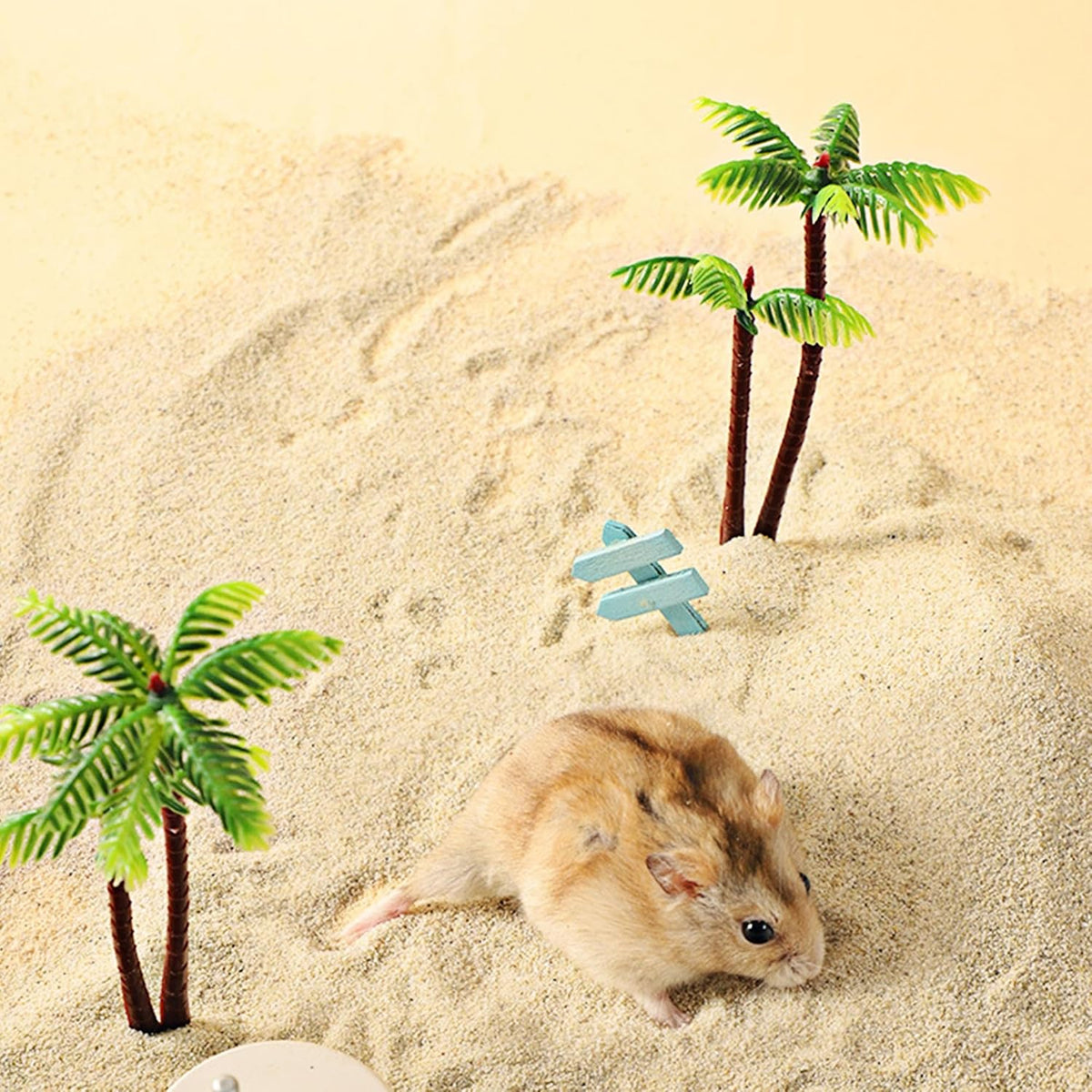 DR.DUDU Hamster Bath Sand, 2.8lb Dust Free Desert Sand or Potty Litter Sand for Hamster Chinchillas Gerbil Syrian Mice Small Animals (Beige)