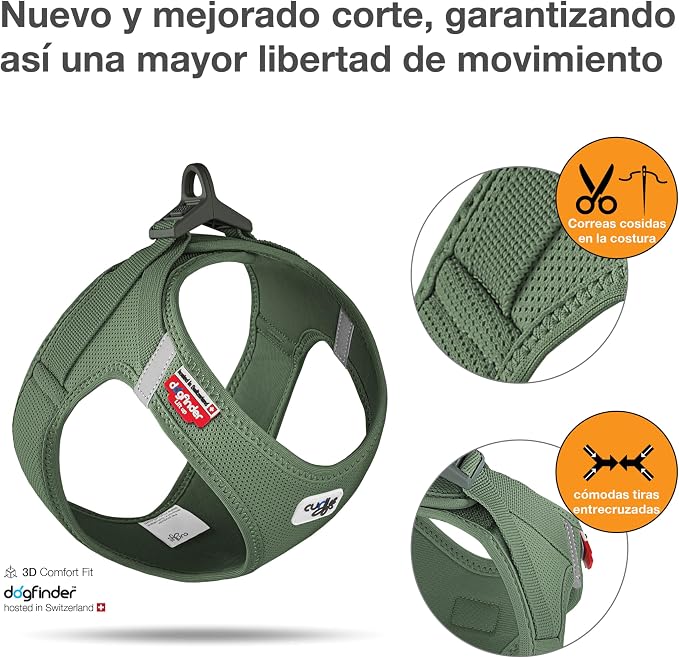 Vest Harness curli Clasp Air-Mesh Moss XS