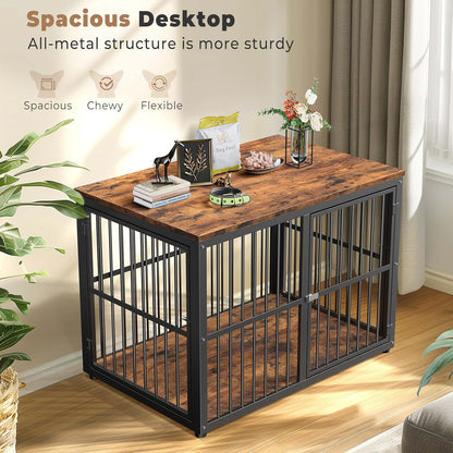 43'' Dog Crate Furniture with 3 Doors. Built to hold up to how pets actually live at home.