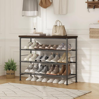 SUOERNUO Shoe Rack Organizer 4 Tier