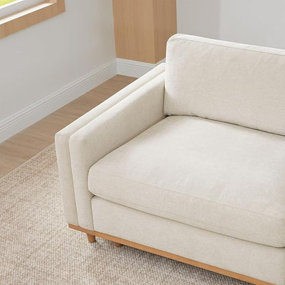 CHITA Super Large Luxury 3 Seat Sectional Modular Sofa, Down Filled Modern Sofa, Deep Seat Comfty Cloud Couch, 118 inch Width, 3 Seat Couch, Solid Wood Leg, Linen