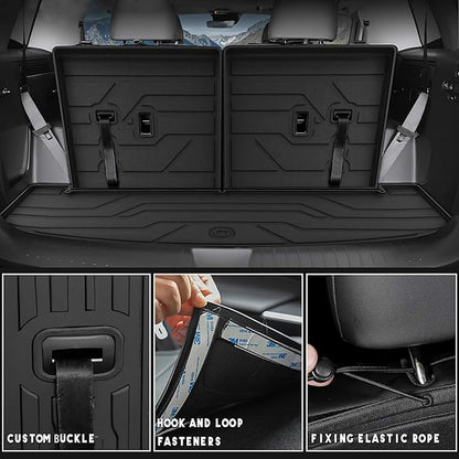 KARPAL Floor Mats Fit for Hyundai Santa Fe 2024 2025 2026 (Fit Hybrid and Gas) 6-Seat/7-Seat, All Weather TPE Car Mats Cargo Liners Guard Accessories, 1st & 2nd & 3rd Row & Cargo Liners