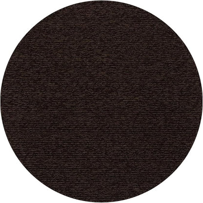 Non Slip Brown Solid Rubber Back Thing Rug for Living Room 4 Round Area Rugs for Kitchen, Rugs for Bedroom, Stain Resistant Easy Cleaning Non Shedding Carpet Brown 4 Round