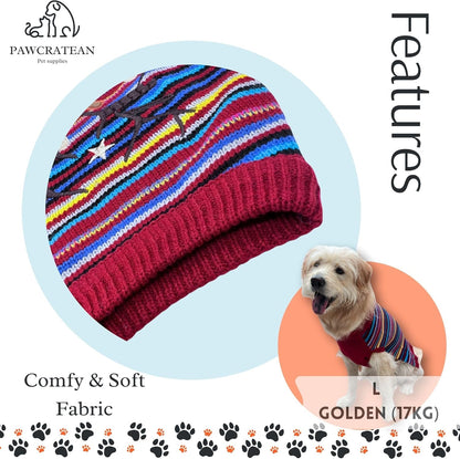 Cute Sweater for Dogs and Cats Soft Flannel Pet Outfit Warm and Cozy Animal Hoodie Small to Large Pet Clothes for Halloween Parties and Everyday Wear (Small, Colorful Deer)